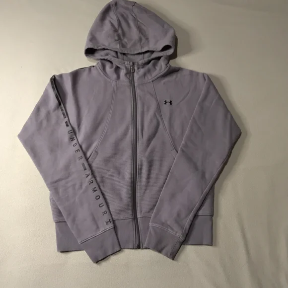 Under Armour Womens Zip-Up Hoodie Sweatshirt Sz S Purple. - Picture 1 of 13